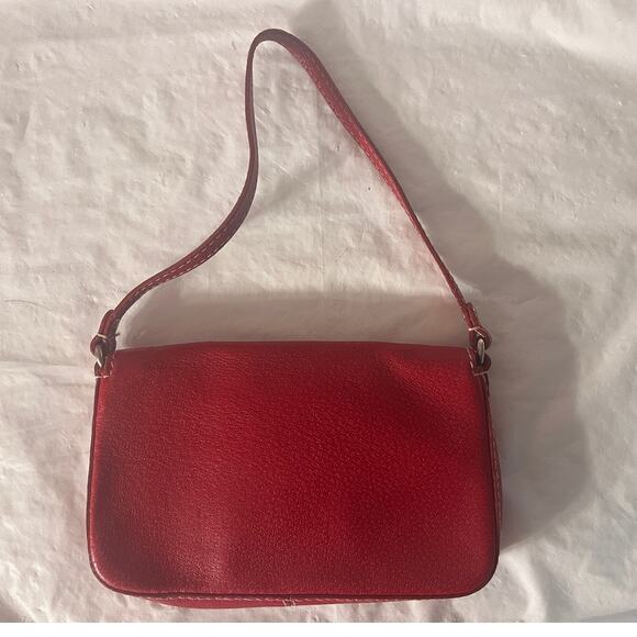 Kate Spade small red leather shoulder bag purse. - Picture 3 of 12